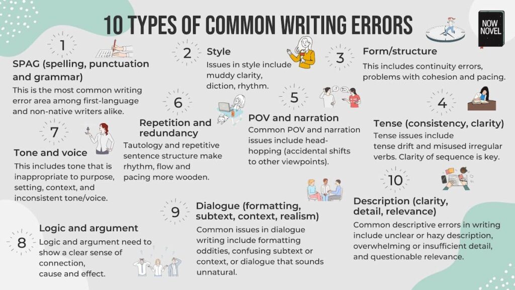 common mistakes in writing essays