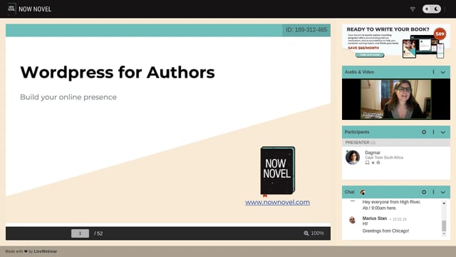 WordPress for authors: Build your online presence webinar
